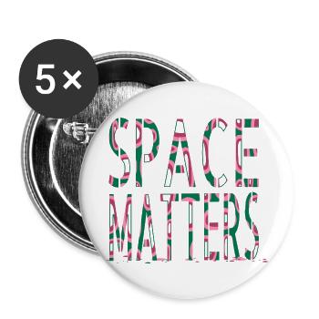 gift idea birthday conspiracy colors - Buttons groß 56 mm (5er Pack) - Weiß - Vorne