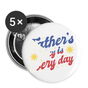 Philippines Filipino Father Dad Daddy I Gift - Lot de 5 grands badges (56 mm) - blanc - Devant