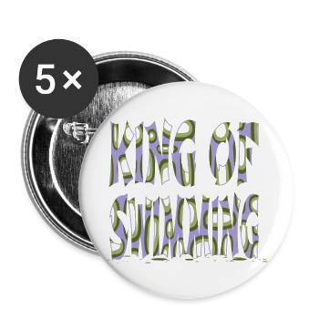 Présent natation drôle apnée meilleure natation drôle - Lot de 5 grands badges (56 mm) - blanc - Devant
