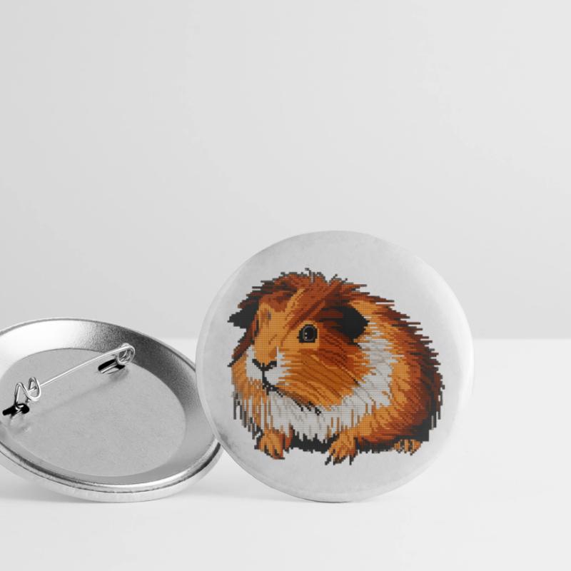 Cochons d’Inde dans de beaux graphismes 8 bits Lot de 5 grands badges (56 mm)