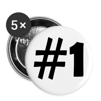 #1 - Buttons large 2.2''/56 mm (5-pack) - white - Front