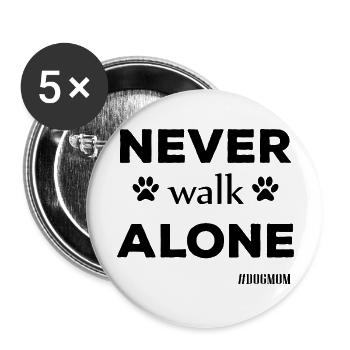 Dog Hund - Buttons large 2.2''/56 mm (5-pack) - white - Front
