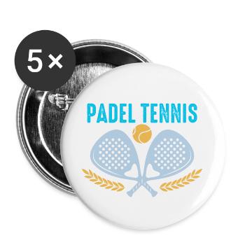 Padel Id Rather Be Playing Padel Tennis - Buttons large 2.2''/56 mm (5-pack) - white - Front
