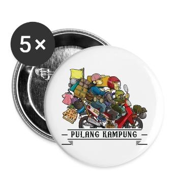Pulang kampung - Buttons large 2.2''/56 mm (5-pack) - white - Front