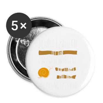 Bewegungsmelder statt Schritte zählen - Buttons groß 56 mm (5er Pack) - Weiß - Vorne