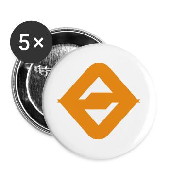 Cool digital badge emblem logo - Buttons large 2.2''/56 mm (5-pack) - white - Front