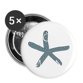 Seestern moin - Buttons groß 56 mm (5er Pack) - Weiß - Vorne