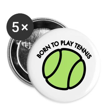 Tennis - Buttons groß 56 mm (5er Pack) - Weiß - Vorne