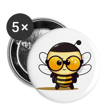 Bee Sunglasses Brummer Honey Bee - Buttons large 2.2''/56 mm (5-pack) - white - Front