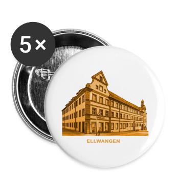 Ellwangen Rathaus Ostalb Baden-Württemberg - Lot de 5 grands badges (56 mm) - blanc - Devant
