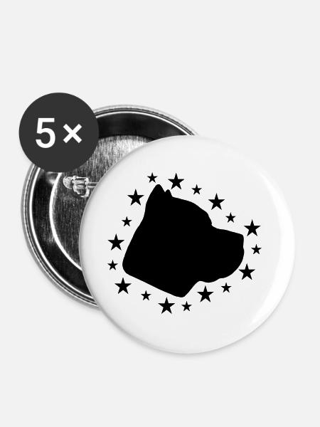 Cane Corso - Buttons groß 56 mm (5er Pack) - Weiß