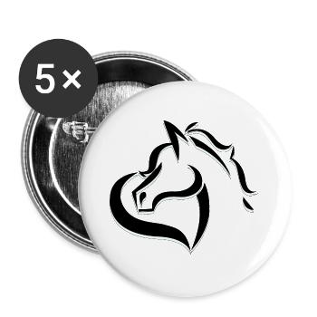 Tannis Ausritte Logo ohne Name - Buttons groß 56 mm (5er Pack) - Weiß - Vorne
