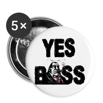 YES v1 - Buttons large 2.2''/56 mm (5-pack) - white - Front
