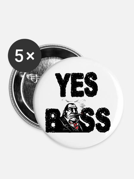 JA v1 - Buttons groß 56 mm (5er Pack) - Weiß