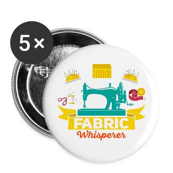 Fabric Whisperer Crafting Sewing Machine - Buttons large 2.2''/56 mm (5-pack) - white - Front