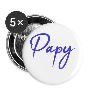 OPA. VATERTAG. ALLES GUTE ZUM GEBURTSTAG OPA. ICH LIEBE DICH. - Buttons groß 56 mm (5er Pack) - Weiß - Vorne