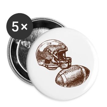 Ballsport - Buttons groß 56 mm (5er Pack) - Weiß - Vorne