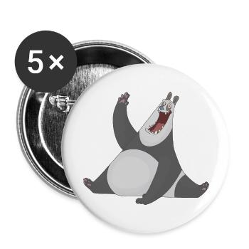 Cute Panda Drawing - Buttons large 2.2''/56 mm (5-pack) - white - Front