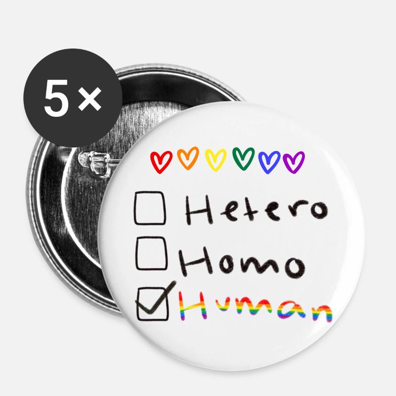 Equality - Buttons large 2.2''/56 mm (5-pack) - white