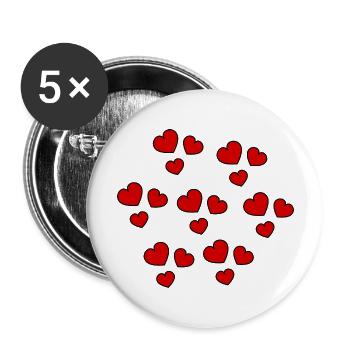 SAINT VALENTINE. bachelorette party. I LOVE YOU. I LOVE YOU. LOVE - Buttons large 2.2''/56 mm (5-pack) - white - Front