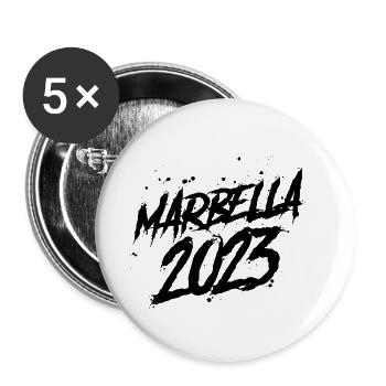 Marbella 2023 - Buttons large 2.2''/56 mm (5-pack) - white - Front