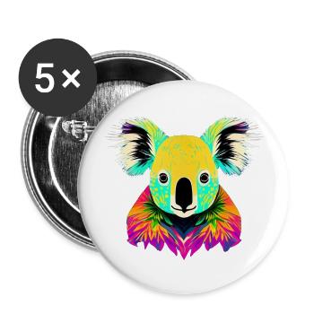 Koala - Buttons large 2.2''/56 mm (5-pack) - white - Front