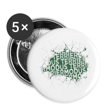 bullterrier welpe spaß boxer terrier hundefreund - Buttons groß 56 mm (5er Pack) - Weiß - Vorne