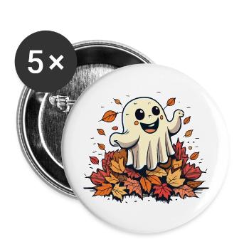 Too cute to be scared! - Buttons large 2.2''/56 mm (5-pack) - white - Front