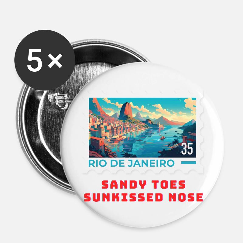 Rio - Buttons large 2.2''/56 mm (5-pack) - white