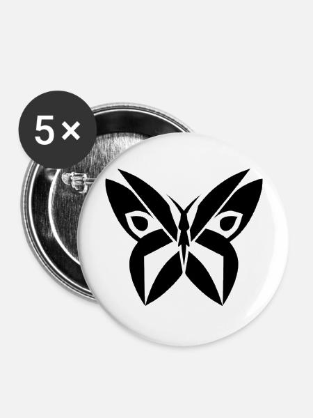 butterfly - Buttons groß 56 mm (5er Pack) - Weiß