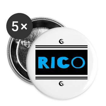 Rico - Buttons groß 56 mm (5er Pack) - Weiß - Vorne