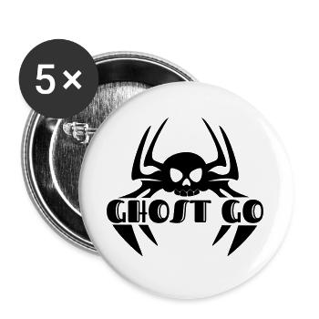 Ghost Go Gruselige Saison - Buttons groß 56 mm (5er Pack) - Weiß - Vorne