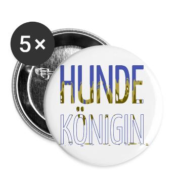 zitat hundefreund geburtstag witzig lieben - Buttons groß 56 mm (5er Pack) - Weiß - Vorne