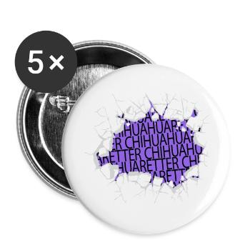 humor geburtstagsgeschenk hunderasse bday hund - Buttons groß 56 mm (5er Pack) - Weiß - Vorne