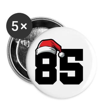 85 Number Christmas - Buttons large 2.2''/56 mm (5-pack) - white - Front