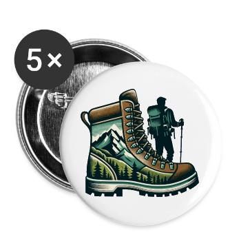 Hiking boots Mountain Trekkeur Randonneur - Buttons large 2.2''/56 mm (5-pack) - white - Front
