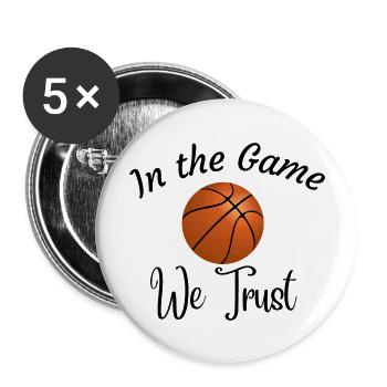 In the Game we trust - Buttons large 2.2''/56 mm (5-pack) - white - Front