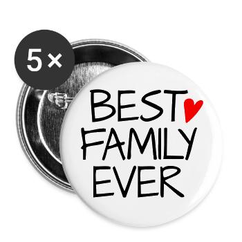 Best family ever - Buttons large 2.2''/56 mm (5-pack) - white - Front