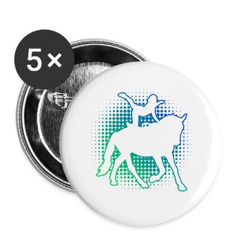 Vaulting Athletic Discipline Equestrian Art - Buttons large 2.2''/56 mm (5-pack) - white - Front