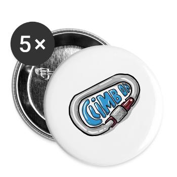 Climb On - Kletter Karabiner - Buttons groß 56 mm (5er Pack) - Weiß - Vorne