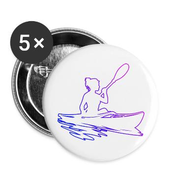 Men's Kayak Kayak Kayaking Canoe Women - Buttons large 2.2''/56 mm (5-pack) - white - Front