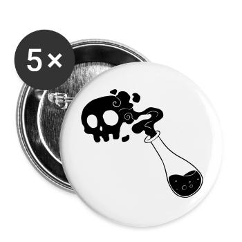 Deadly Potion - Buttons large 2.2''/56 mm (5-pack) - white - Front