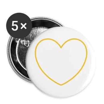 Cadeau pour la fête des mères : Idée de cadeau pour la fête des mères - Lot de 5 grands badges (56 mm) - blanc - Devant