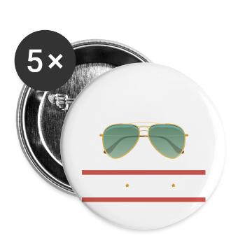 Vintage 3 Graphics - Buttons large 2.2''/56 mm (5-pack) - white - Front