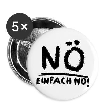 NÖ - Buttons groß 56 mm (5er Pack) - Weiß - Vorne