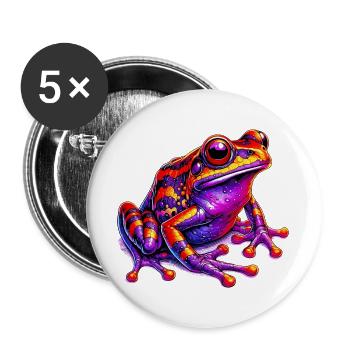 Frog - Buttons large 2.2''/56 mm (5-pack) - white - Front