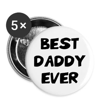 Meilleur Papa - Best Daddy Ever - Buttons large 2.2''/56 mm (5-pack) - white - Front