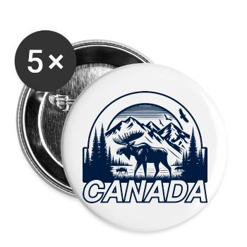 Canada 8 (en anglais seulement) - Lot de 5 grands badges (56 mm) - blanc - Devant
