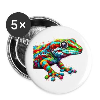 Gecko - Buttons large 2.2''/56 mm (5-pack) - white - Front