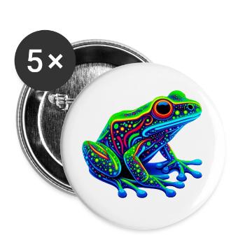 Frog - Buttons large 2.2''/56 mm (5-pack) - white - Front